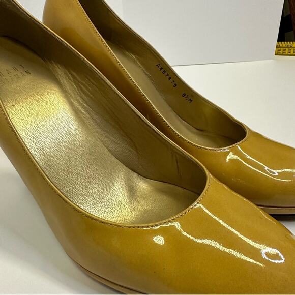 Stuart Weitzman Yellow Patent Leather Heels - Size 8.5M - Picture 8 of 11